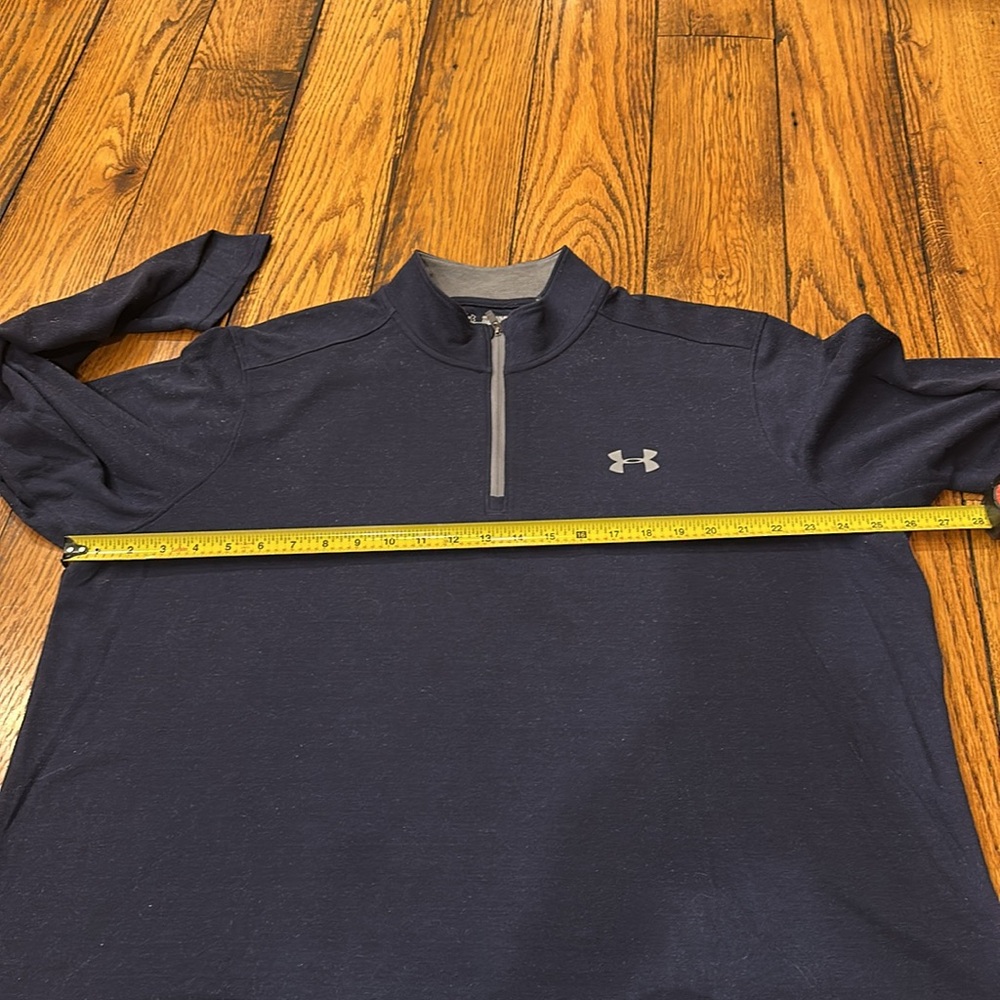 UNDER ARMOUR MENS NAVY AND GRAY COLD GEAR LOOSE FIT QUARTER ZIP SIZE XXL - Picture 7 of 8
